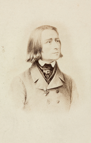 Portrait of Franz Liszt, 1860s (print/Drawing)