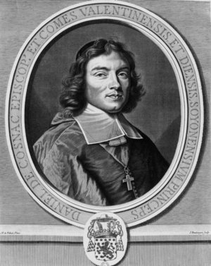 Daniel de Cosnac (1627-1708) bishop of Valence, archbishop of Aix, engraving by Boulanger after Lefebure