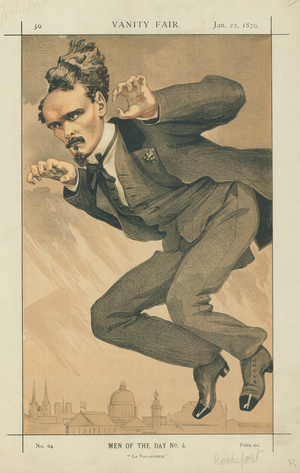 Henri Rochefort, La Voyoucratie, 22 January 1870, Vanity Fair cartoon (colour litho)