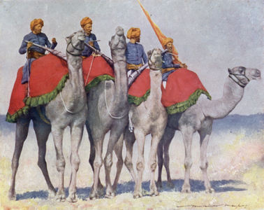 Camelry from Alwar (colour litho)