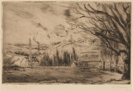View of Pontoise, 1885(etching and aquatint on laid paper)