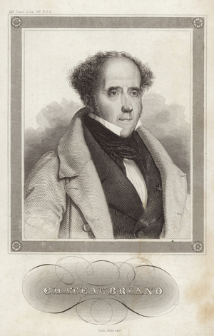 Portrait of vicomte de Chateaubriand (engraving)