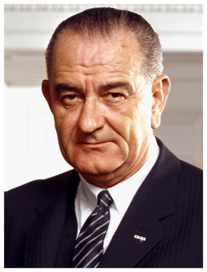 Lyndon Baines Johnson, President of the USA 1963-1969, in 1968 (photo)
