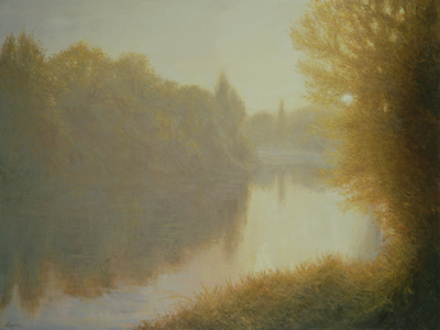 Sunrise, River Lot (oil on canvas)