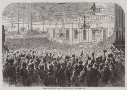 Great Anti-Slavery Demonstration at Exeter Hall (engraving)
