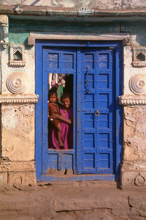 India: A family in a rural village in the Kutch district of Gujarat State