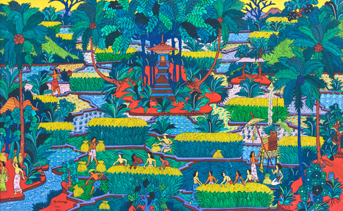 Rice harvest, c.1960-69 (oil on canvas)