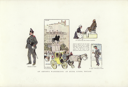 An artist's wanderings, at Dijon, Lyons, Toulon (colour litho)