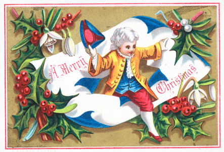 Regency Gentleman, Christmas Card (chromolitho)