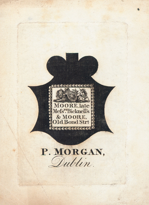Trade card, P Morgan (engraving)