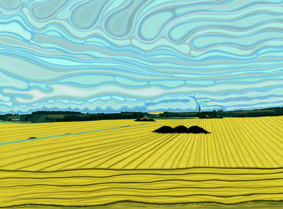 Outskirts of Calais, France (digital art)