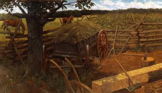 Rural Life 18-19th Century , 2001 (oil on linen)