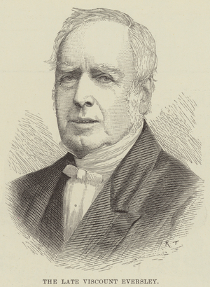 The late Viscount Eversley (engraving)