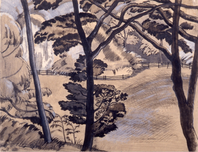Edge of the Wood, 1914-15 (pen & ink and wash on paper)`