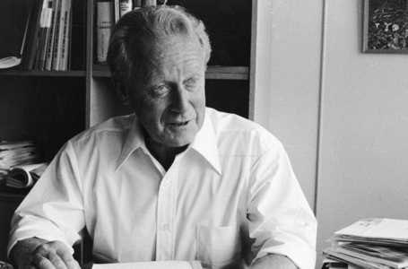 Oslo 19790802 Gudmund Harlem in his office, now CEO of the Norwegian Technology …, 1979 (photo)