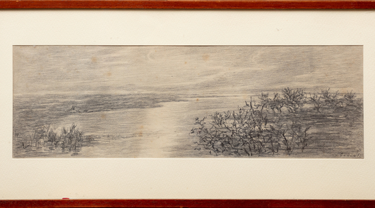 The Branch of Lake Como (pencil on paper)
