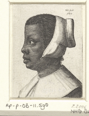 Portrait of a young black woman, 1645 (etching)
