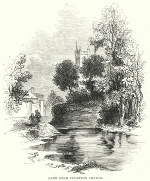 Lane near Plympton Church (engraving)