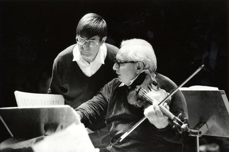 Isaac Stern playing violin