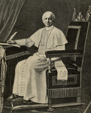 Pope Leo XIII (1810-1903). Portrait (engraving)