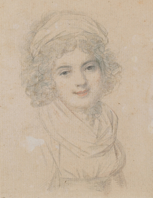 Portrait of a Lady, c.1790 (pencil & watercolour on paper)