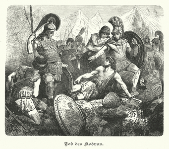 Death of Codrus, King of Athens (engraving)