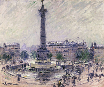 Paris, Place de la Bastille, c.1922 (oil on canvas)