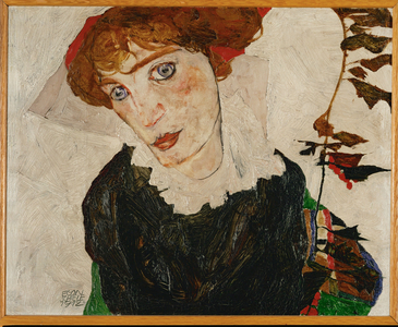 Bildnis Wally (oil on wood)