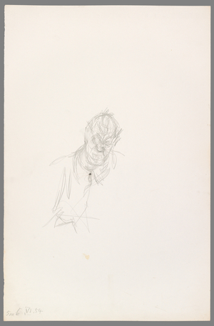 Bust of Henri Matisse, 5-6 July 1954 (pencil on paper)