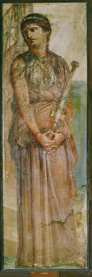 Medea with sword, Herculaneum, Italy (fresco)
