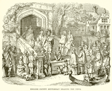 English Country Gentleman Reading the News (engraving)