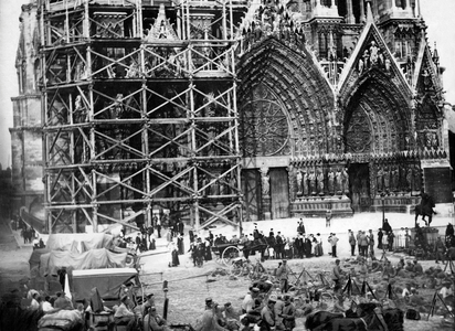 View of Reims cathedral, France 1913-1914 (before bombings of september 1914)