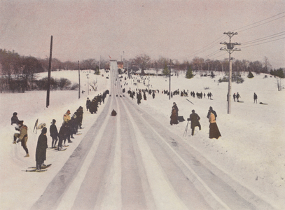 Toboggan Slide, Mount Royal (coloured photo)