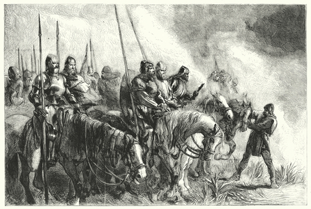 The Eve of the Battle of Agincourt, illustration for 'Chefs-D’Oeuvre de La Gravure Moderne', 1869 (engraving)