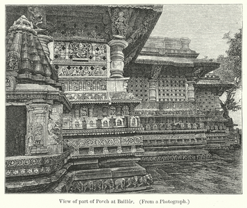 View of Part of Porch at Baillur (engraving)