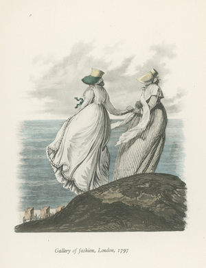 Gallery of Fashion, London, 1797 (colour litho)