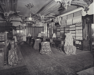 Furnishing Drapery Department, Harrods (litho)