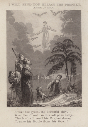 I will send you Elijah the Prophet, Malachi IV, ver 5 (engraving)