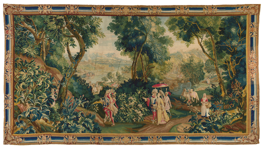 Beauvais historical tapestry, late 17th- early 18th century (wool & silk)