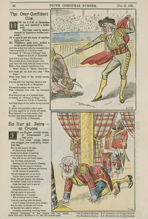Political cartoons (colour litho)