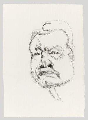 Self Portrait, c.1955 (charcoal on paper)