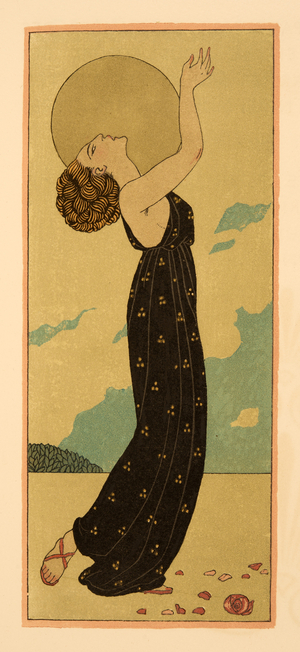 Les Mysteres, illustration from Les Chansons de Bilitis, by Pierre Louys, pub.  1922 (pochoir print)