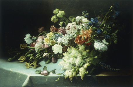 Floral still life, 1884 (oil on canvas)