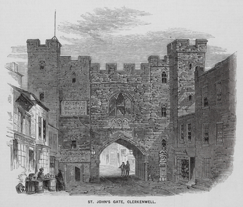St John's Gate, Clerkenwell, London (engraving)