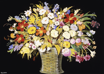 Arreglo Floral,  (gouache on paper on board)