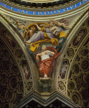 Baroque - Painting : The Cardinal Virtues - Justice - San Carlo ai Catinari, Rome, Italy