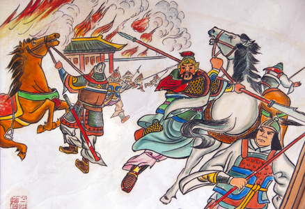 China: Scenes from 'The Romance of the Three Kingdoms, Wuhou Ci (Wuhou Ancestral or Memorial Hall), Chengdu, Sichuan Province