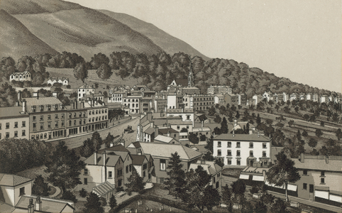 Malvern: North Hill and Town (litho)