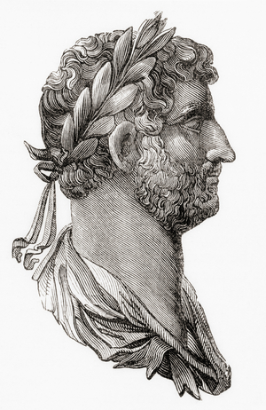 Hadrian, Roman emperor, from 'Ward and Lock's Illustrated History of the World', pub. c.1882 (print)