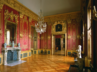 Red room with galloon decoration …